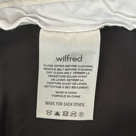 Aritzia Wilfred Grey Plaid Front Tie Wool Lined Pants Size 4 - Picture 9 of 10